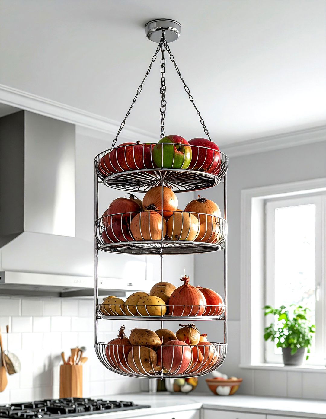 Hanging fruit basket - 30 kitchen fruit bowl ideas