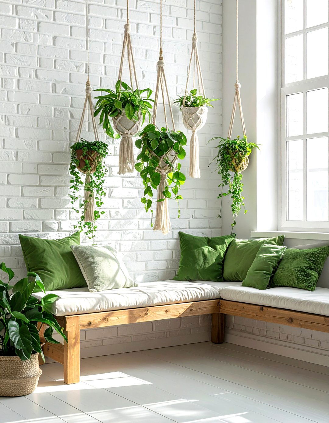 Hanging macrame planter - 30 jungle decor ideas