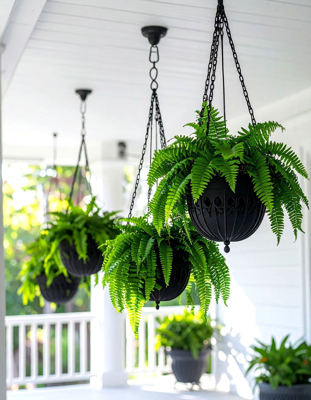 Hanging porch plants - 30 porch decor ideas