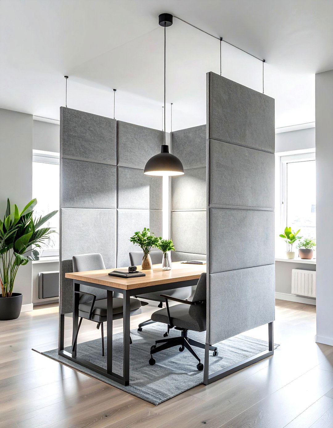 Hanging room divider - 30 living room zoning ideas