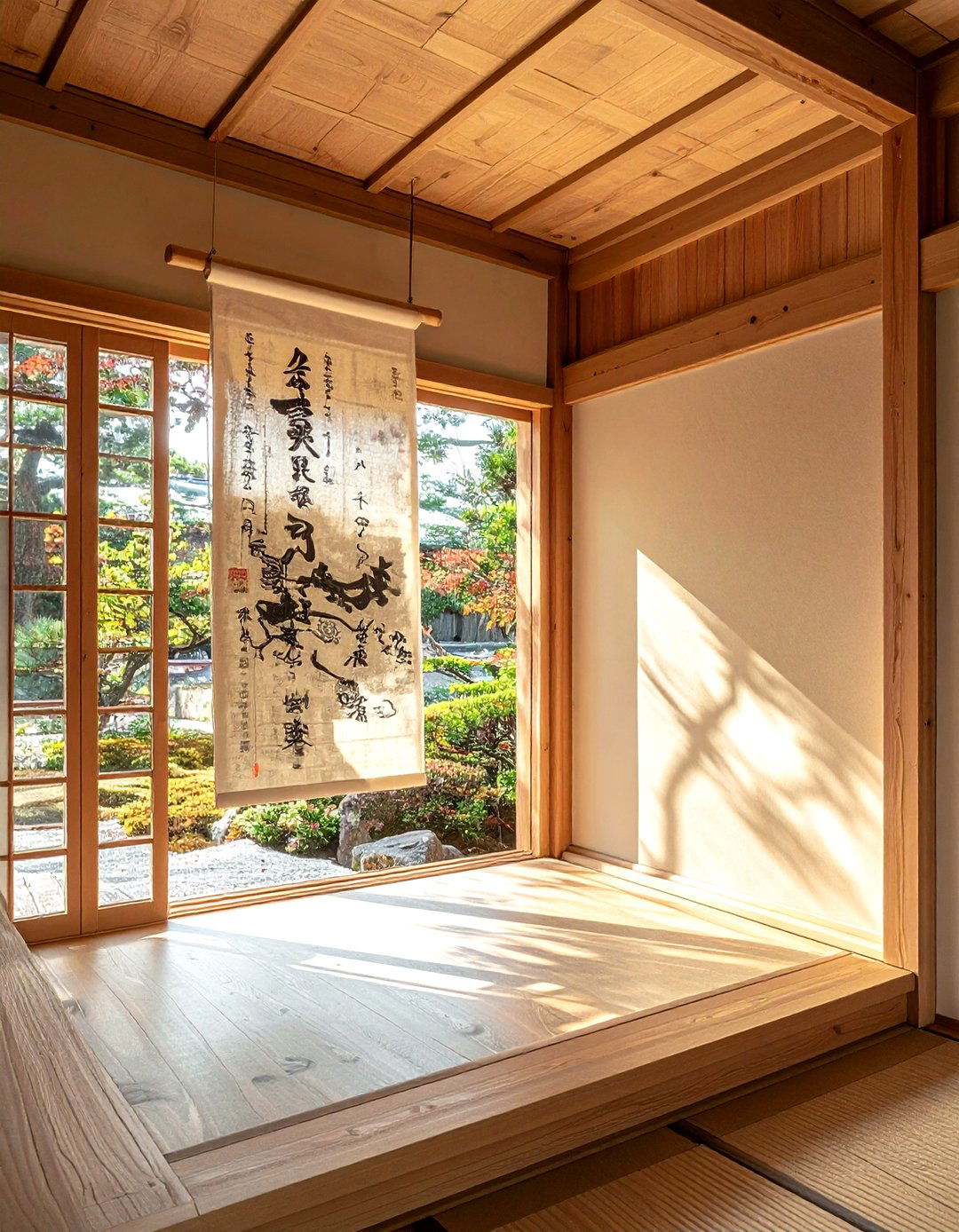 Hanging scroll decor - 30 Japanese home decor ideas