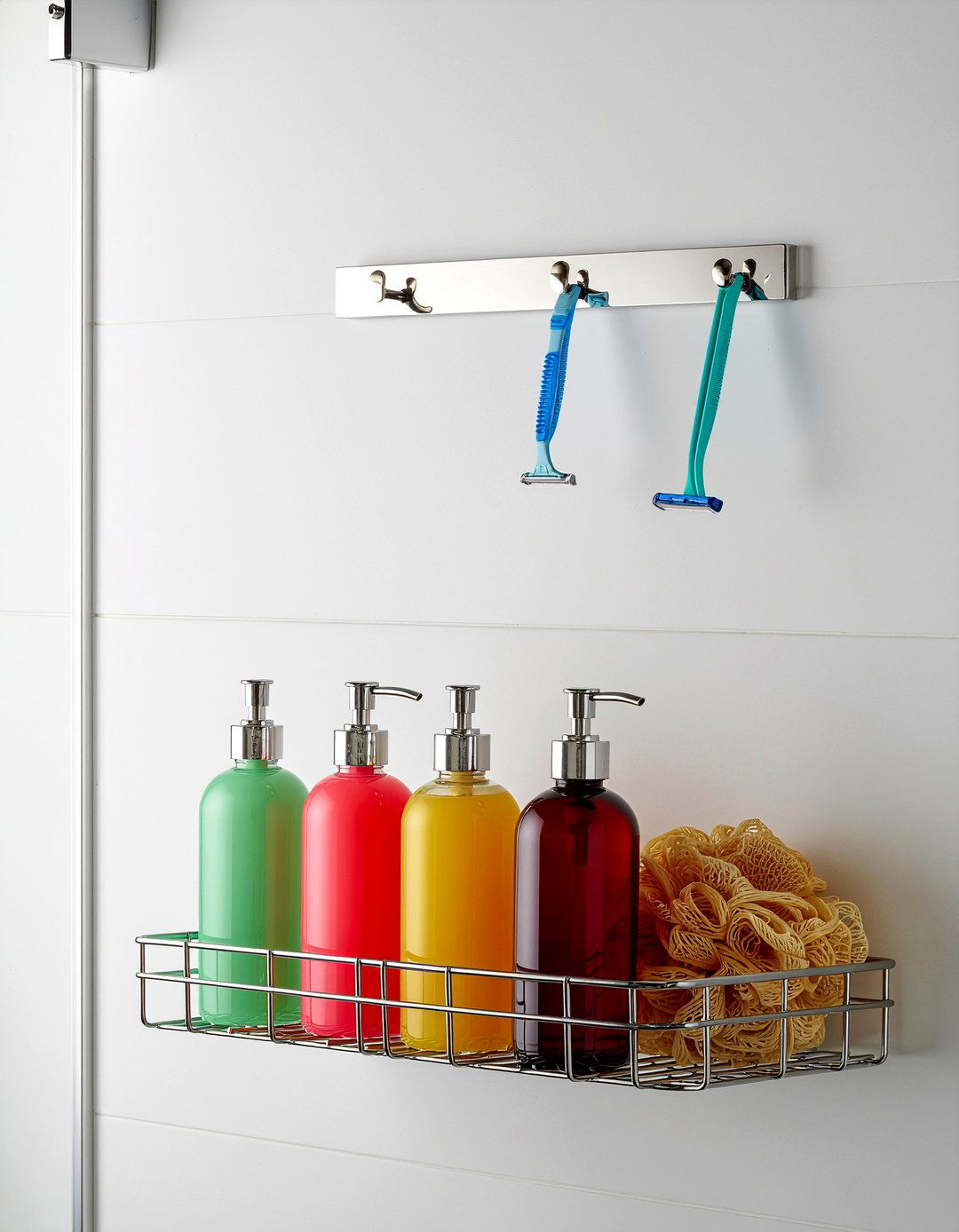 Hanging shower caddy - 30 bathroom creative storage ideas