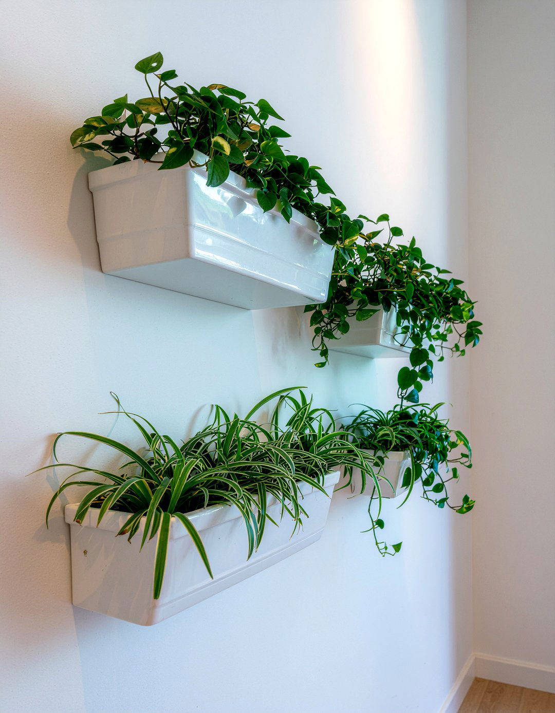 Hanging wall planters - 30 living room wall decor ideas
