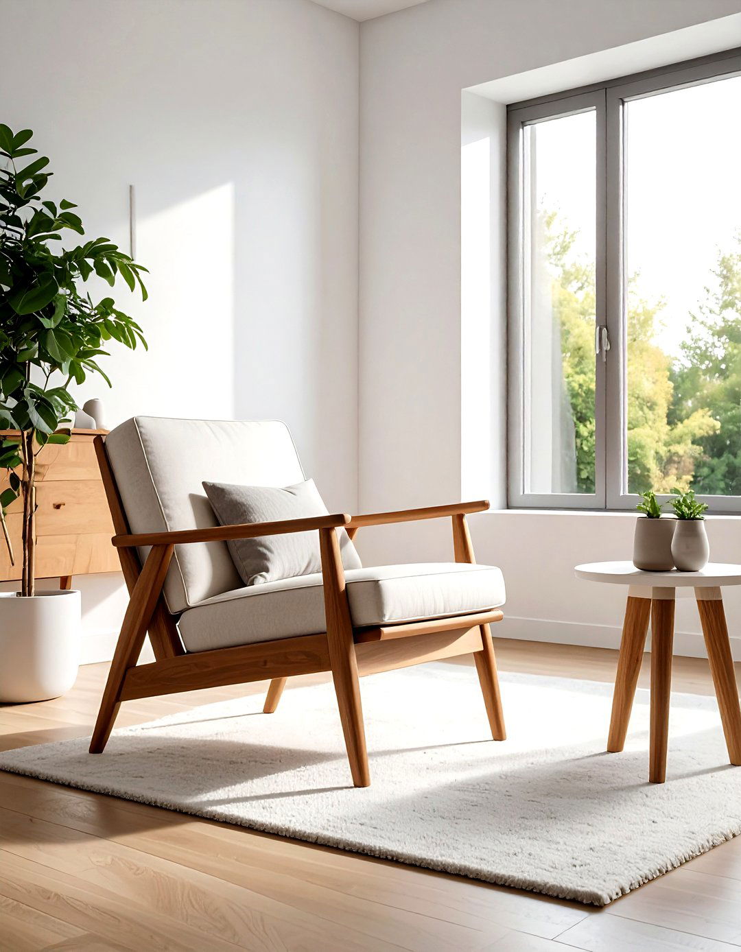 Hans Wegner style wishbone chair - 30 living room side chair ideas