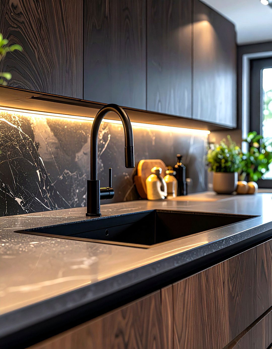 Hansgrohe Brushed Black Chrome Tap - 30 Hansgrohe kitchen ideas