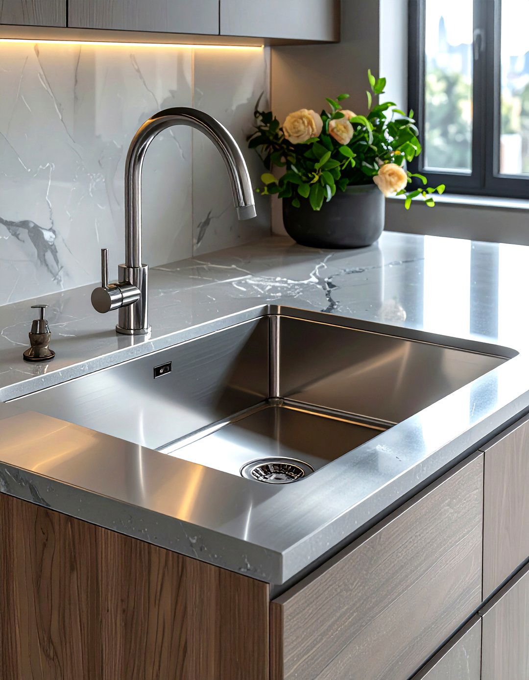 Hansgrohe Stainless Steel Sink - 30 Hansgrohe kitchen ideas