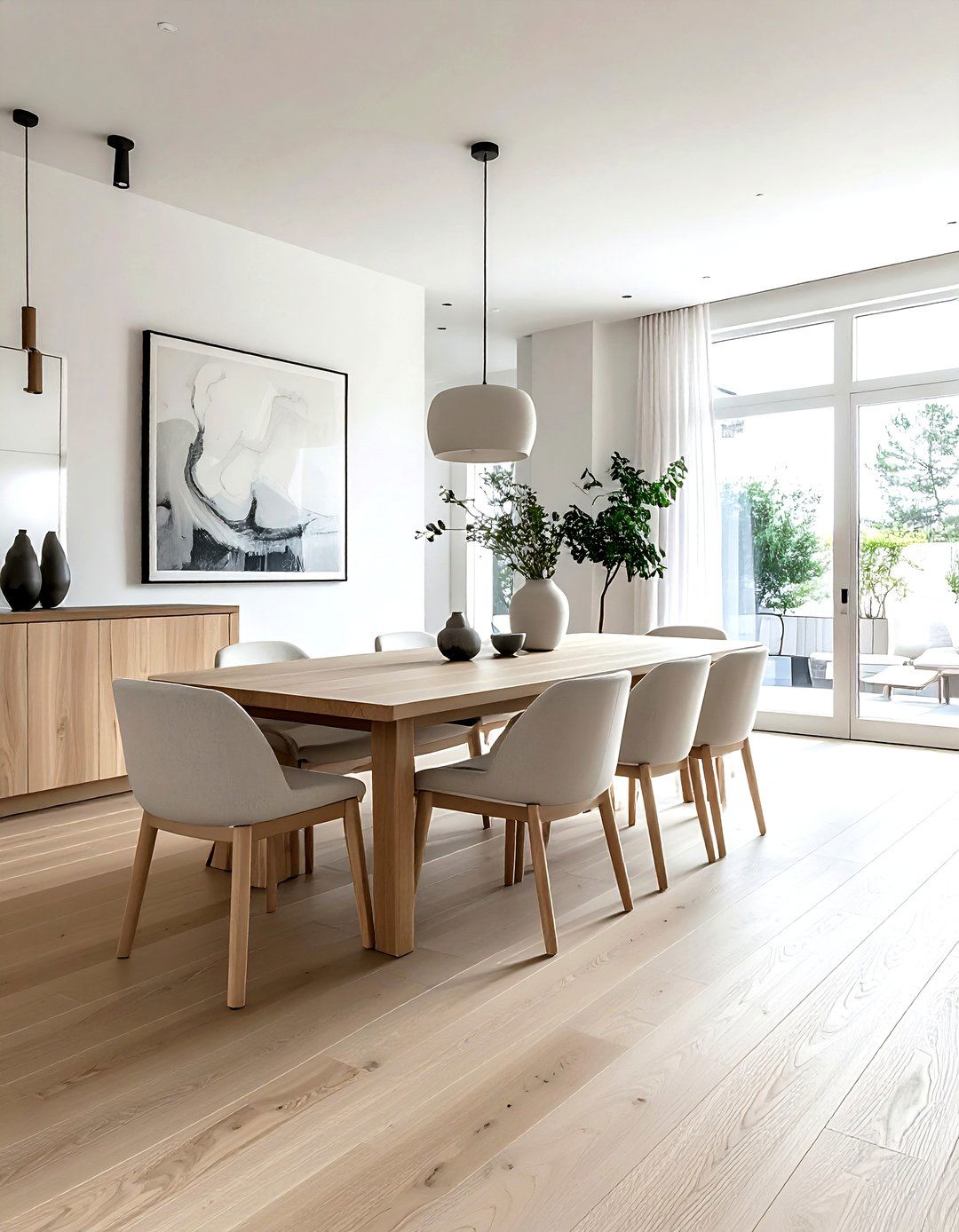 Hardwood Floors - 30 minimalist dining room ideas