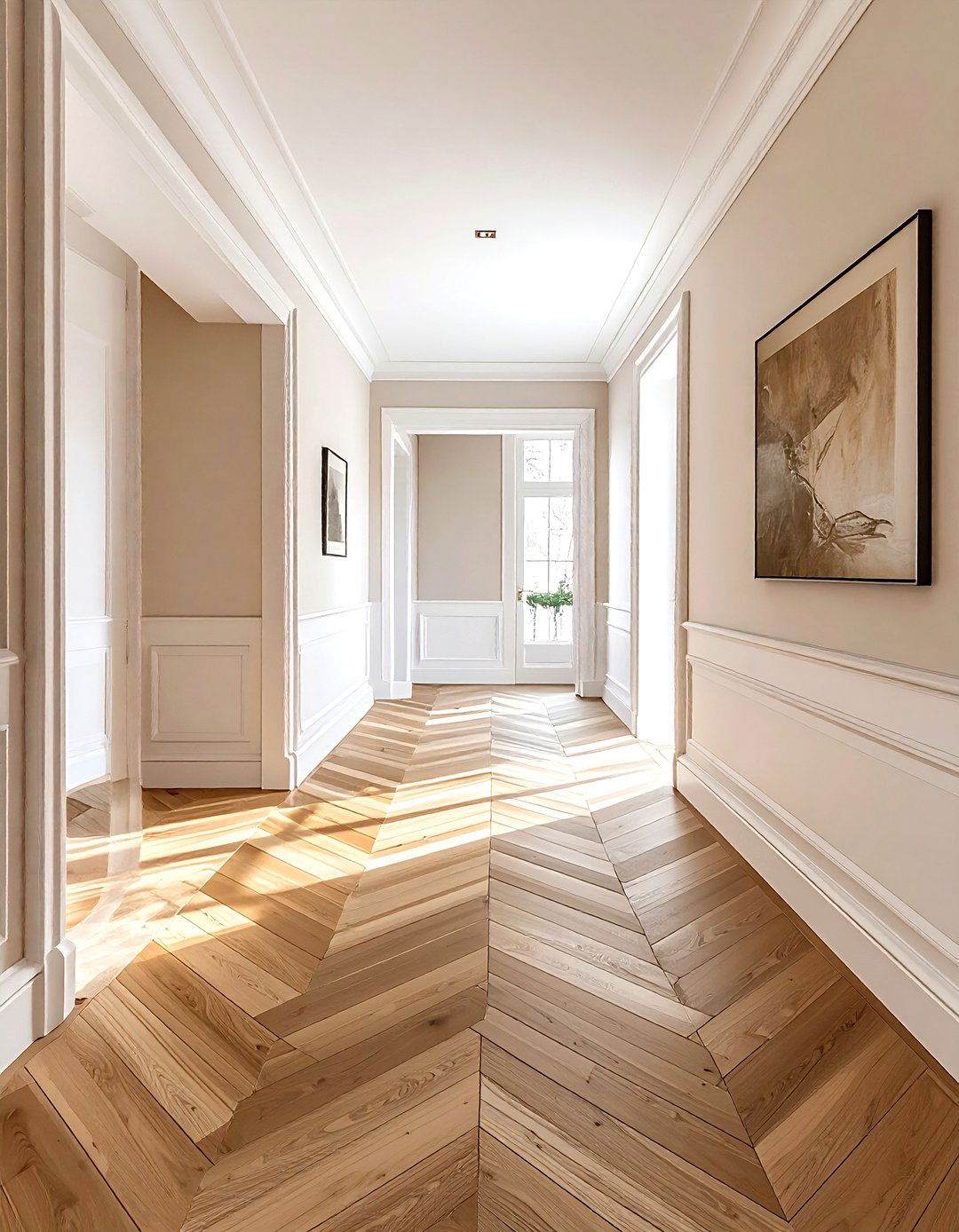 Hardwood Herringbone Flooring - 30 quiet luxury decor ideas