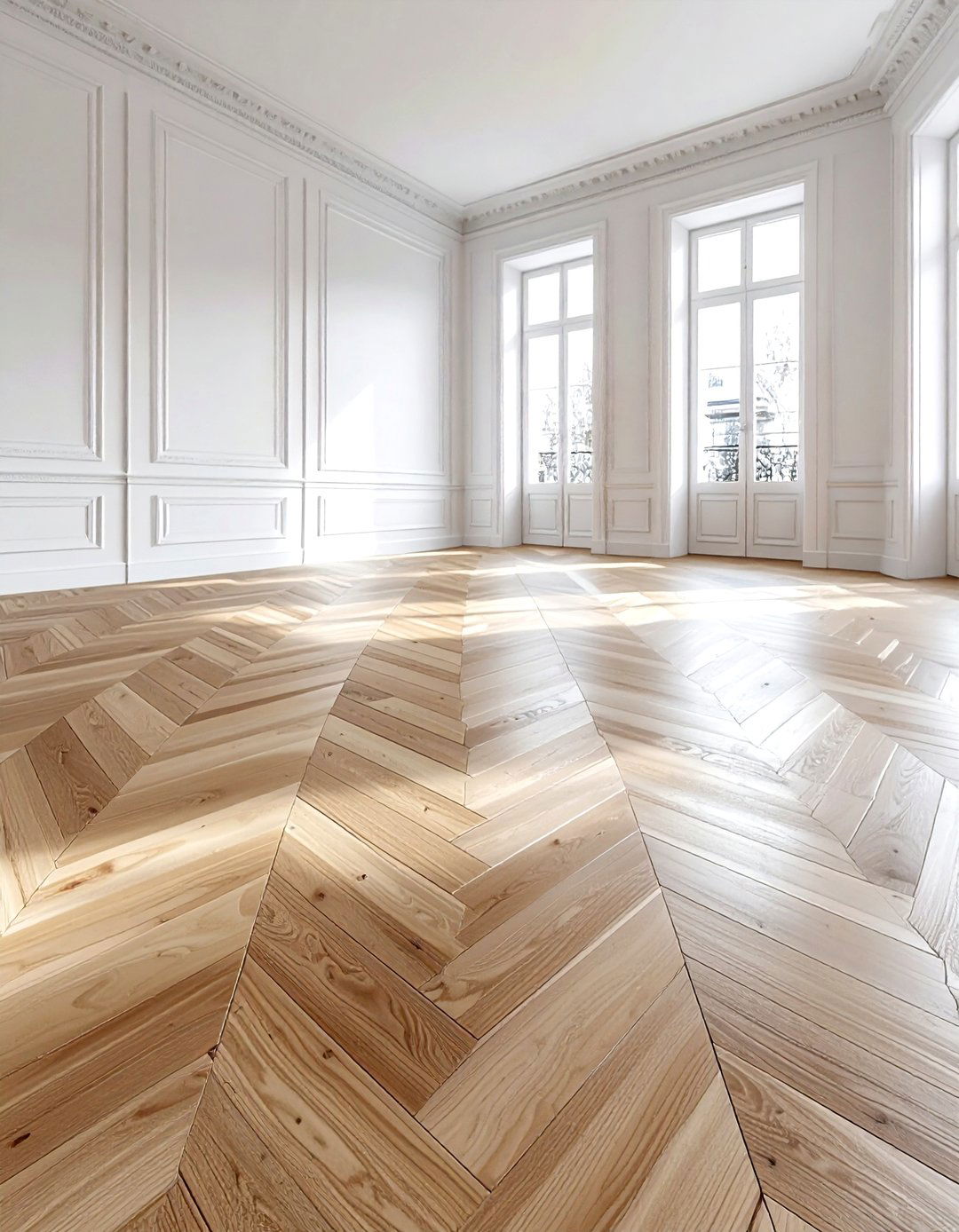 Hardwood herringbone flooring - 30 luxury home decor ideas
