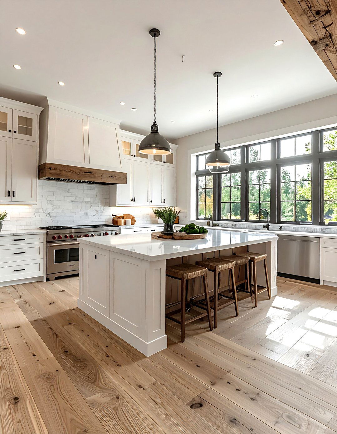 Hardwood kitchen floors - 30 ranch kitchen ideas