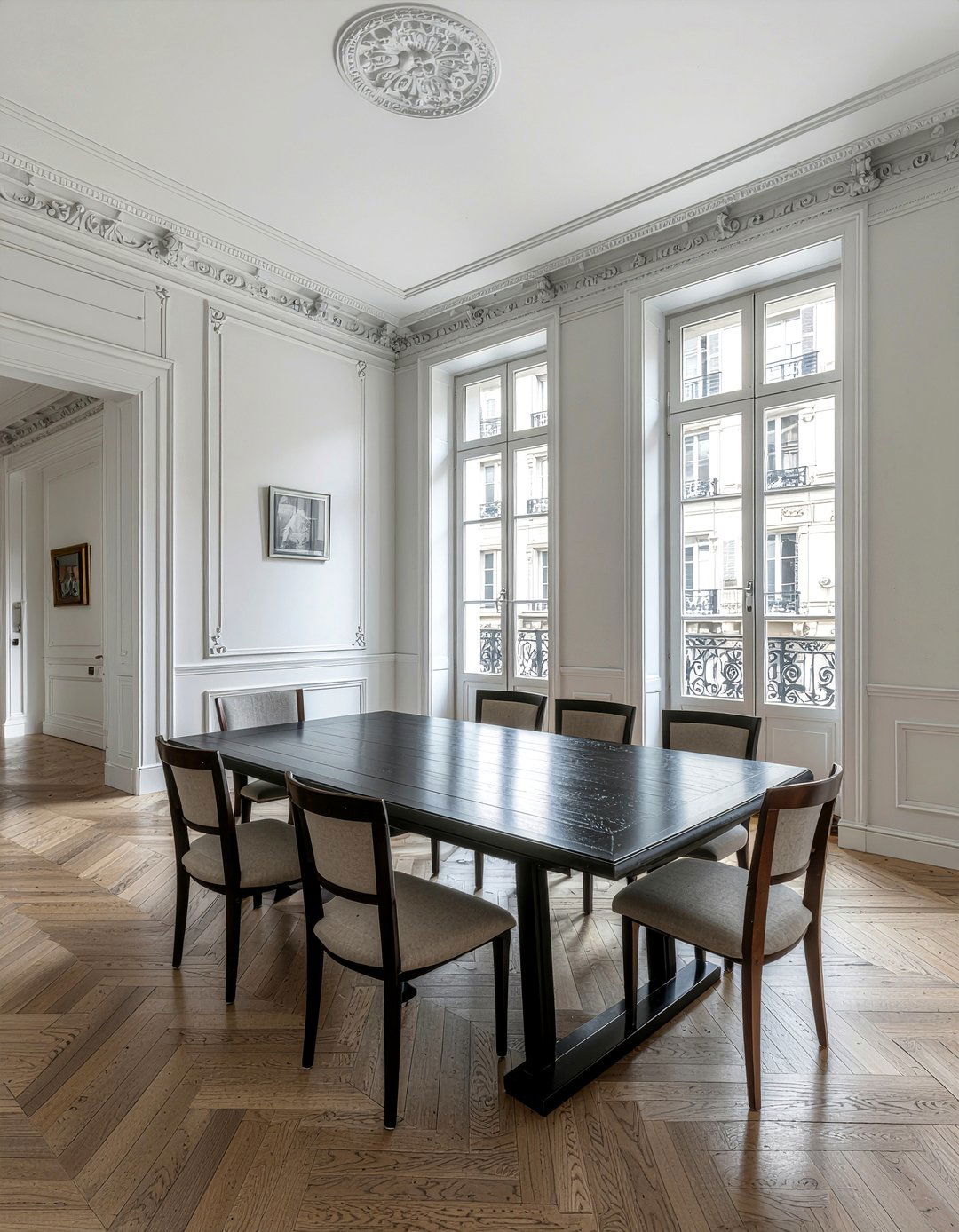 Haussmann Style Dining Room - 30 Parisian dining room ideas