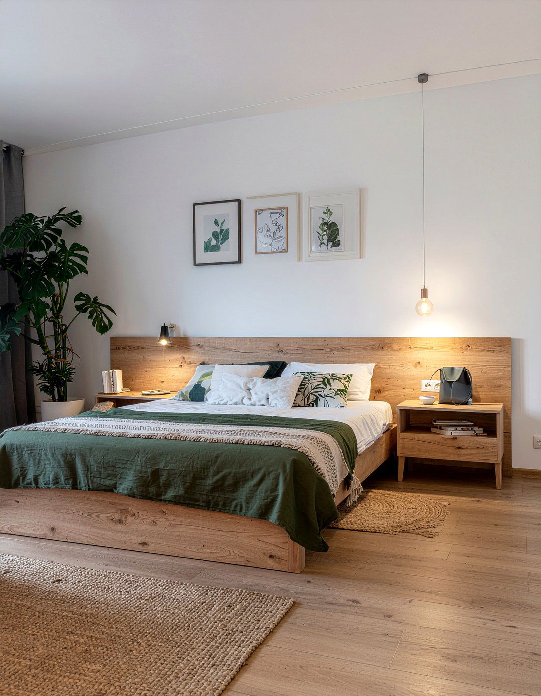 Headboard With Storage - 30 bedroom zoning ideas