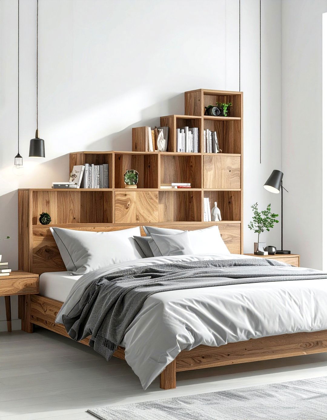 Headboard With Storage - 30 small bedroom ideas