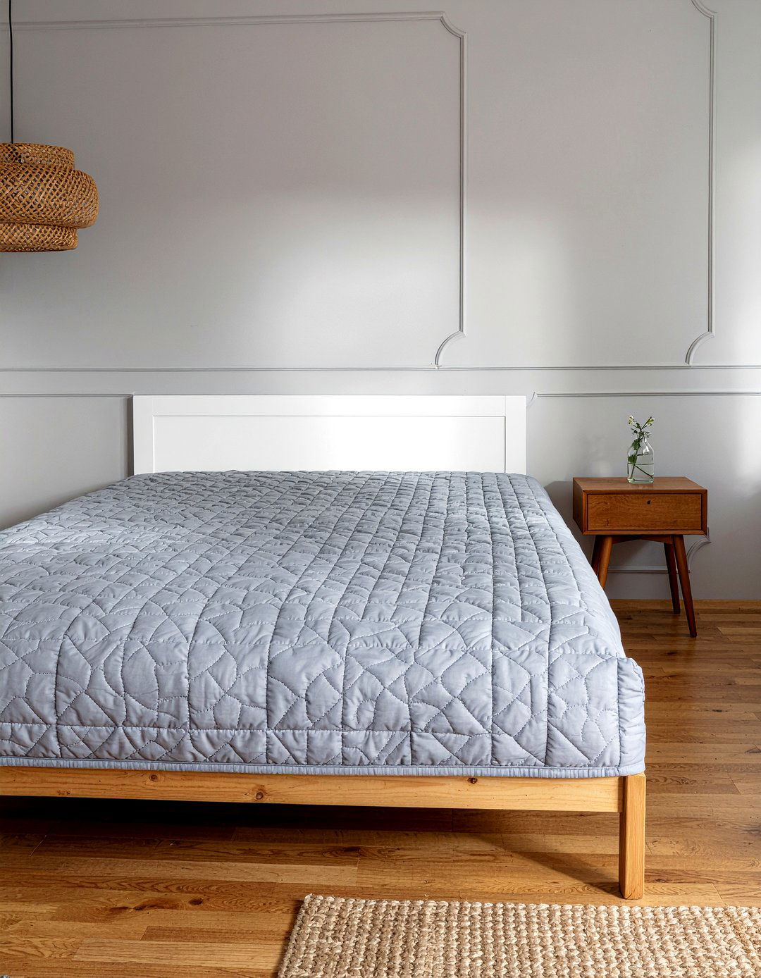 Headboard slipcover - 30 renter bedroom ideas