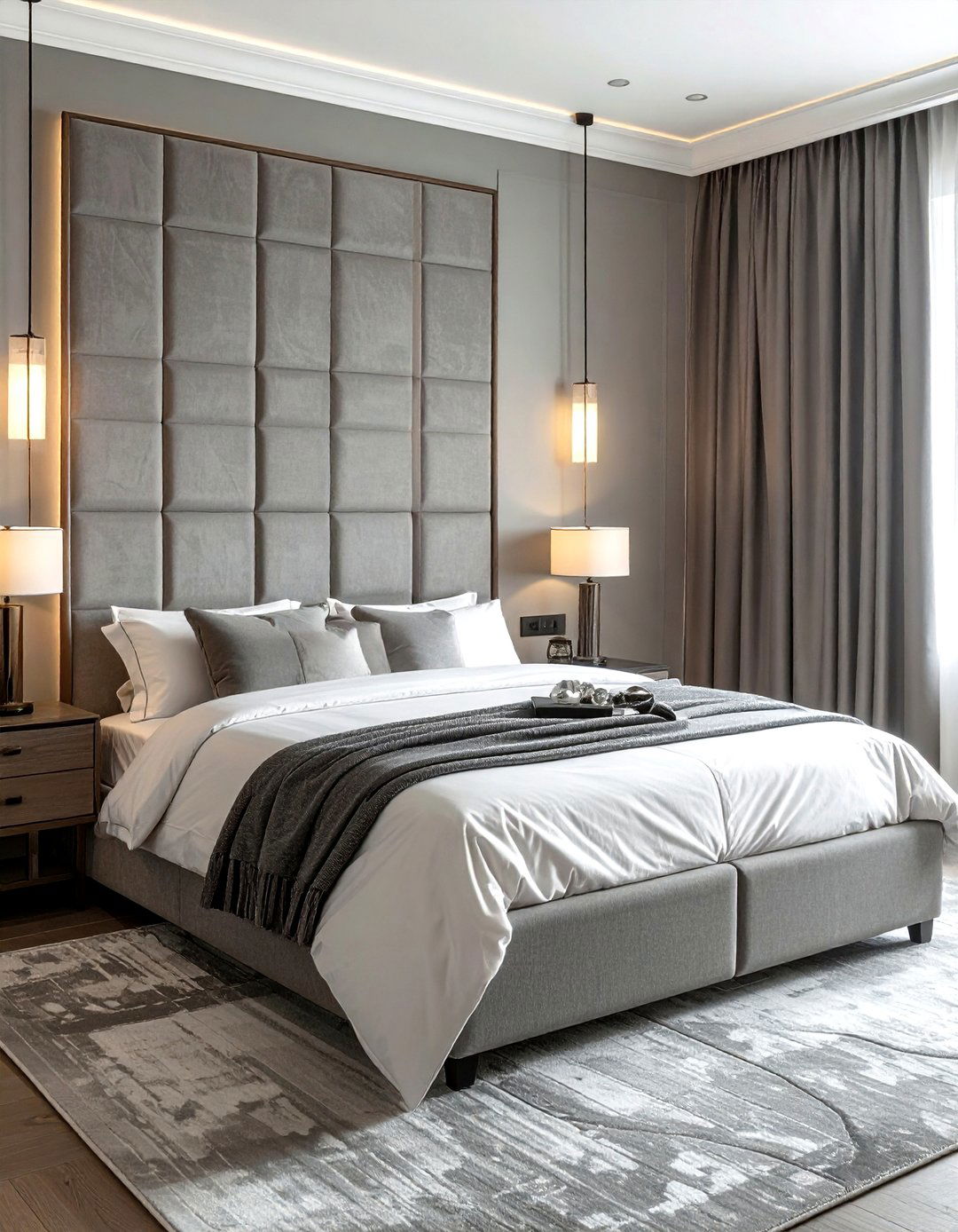 Headboard wall mounting - 30 command strip decor ideas