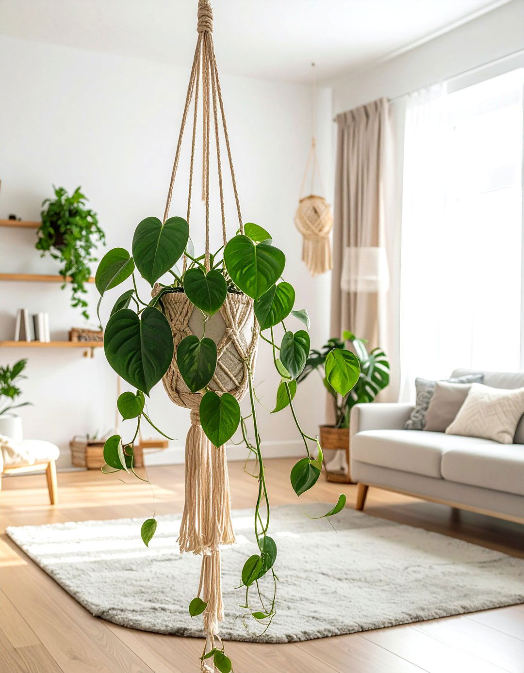Heartleaf Philodendron Decor - 30 living room hanging plants