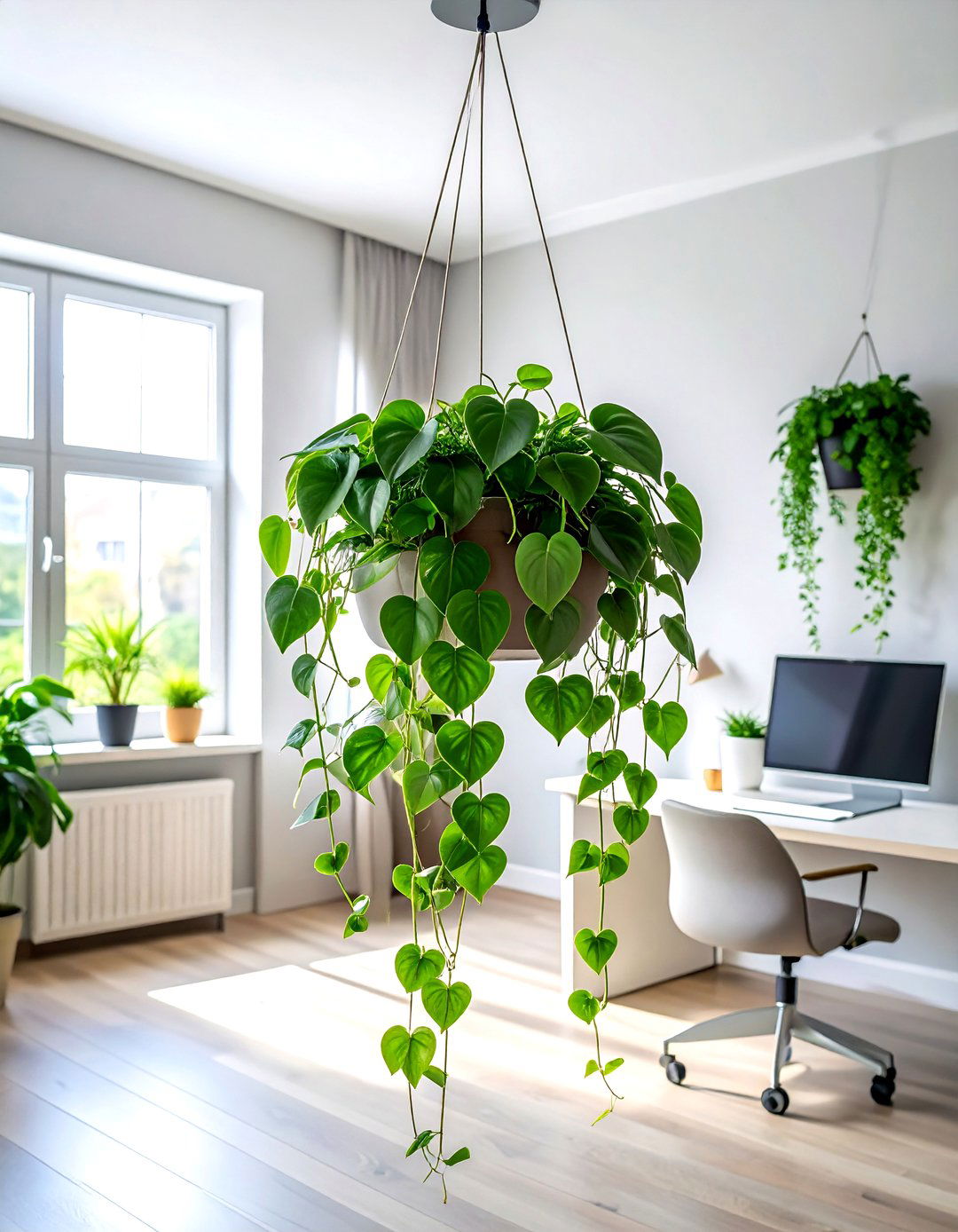 Heartleaf Philodendron Hanging - 30 office plant ideas