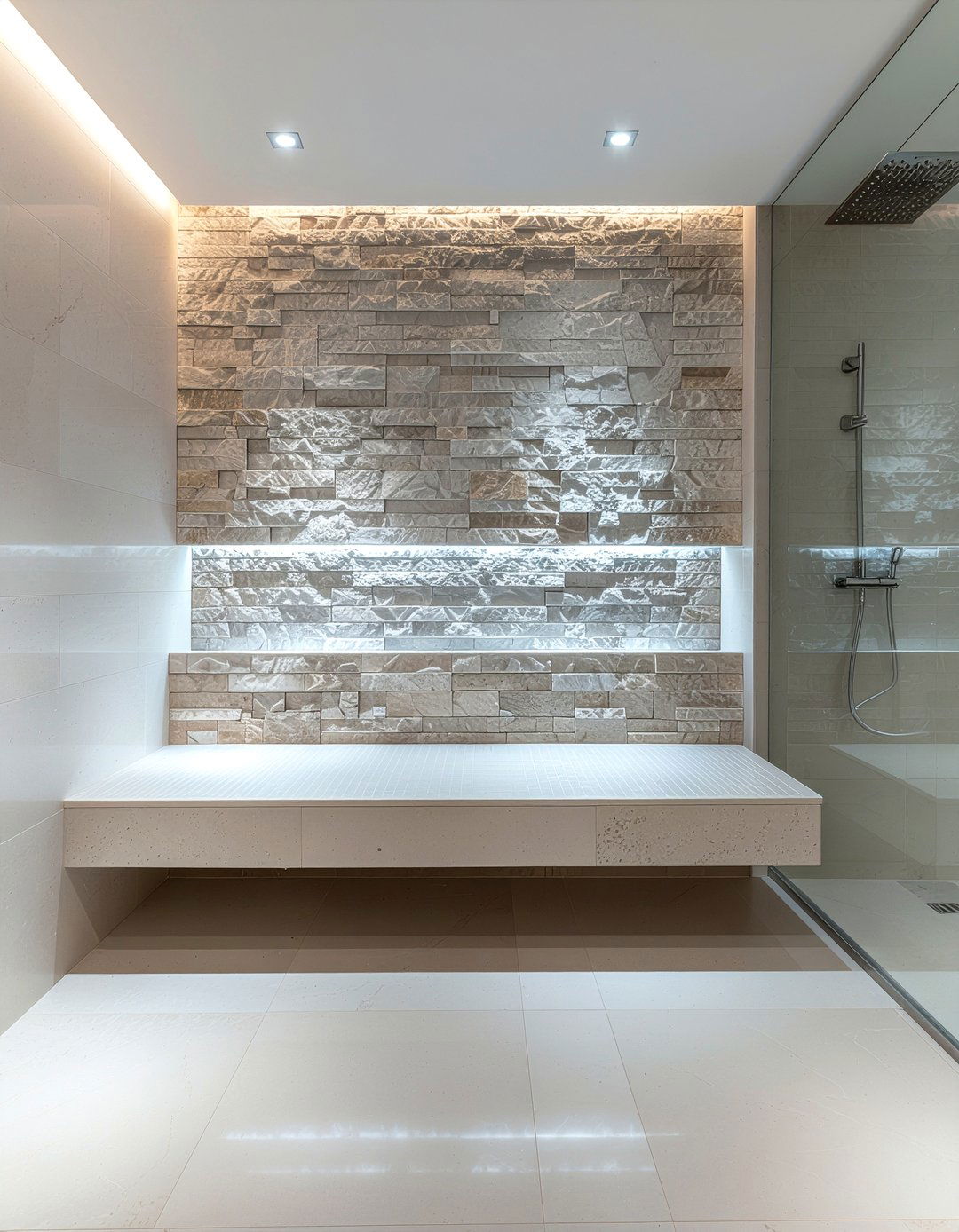 Heated Bench - 30 bathroom heating ideas