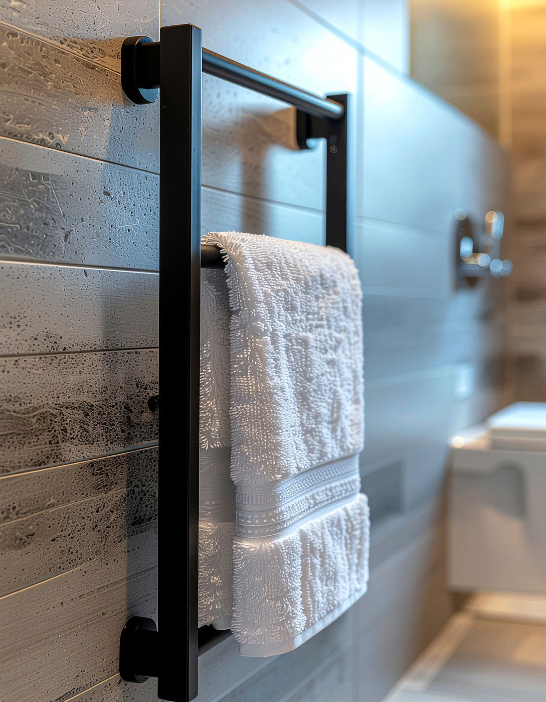 Heated Towel Rail - 30 bathroom heating ideas