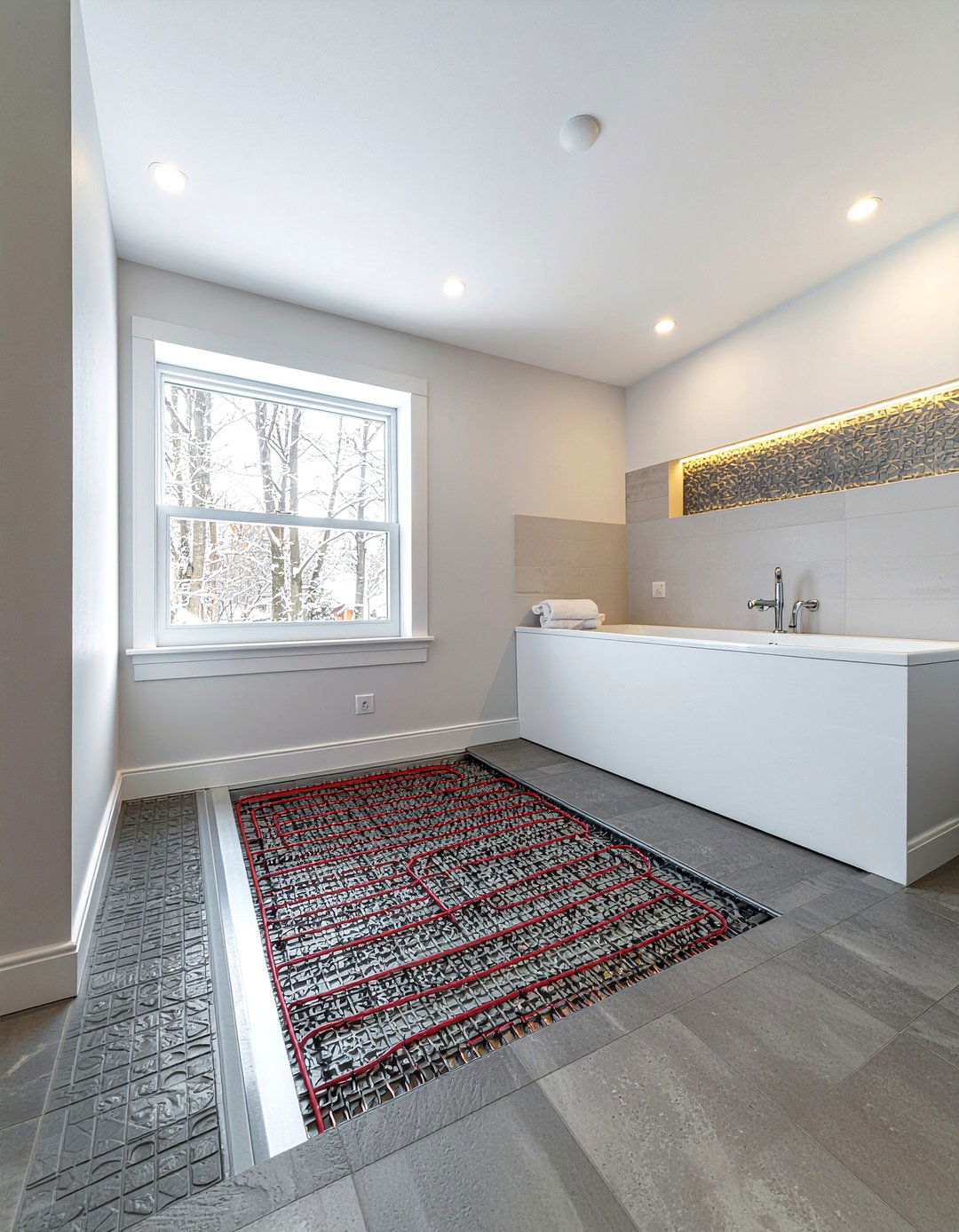 Heated floor - 30 bathroom gut renovation ideas