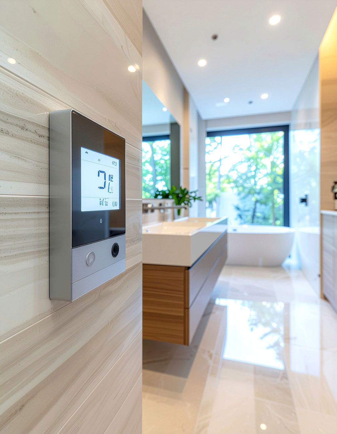 Heated floor control - 30 bathroom entertainment ideas