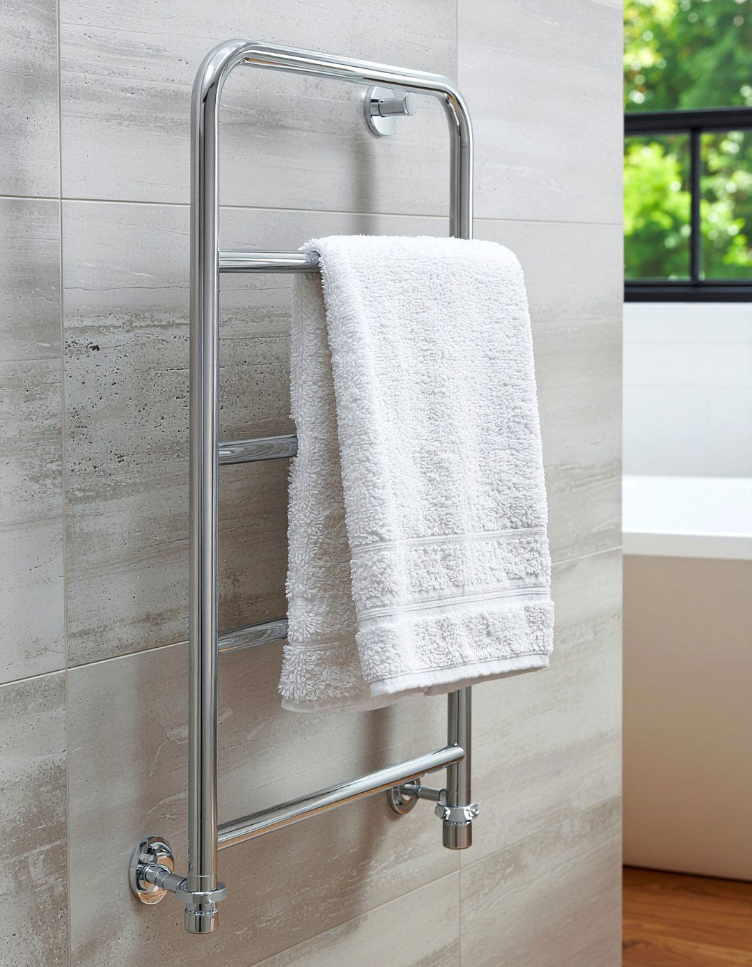Heated towel rack - 30 luxe bathroom ideas
