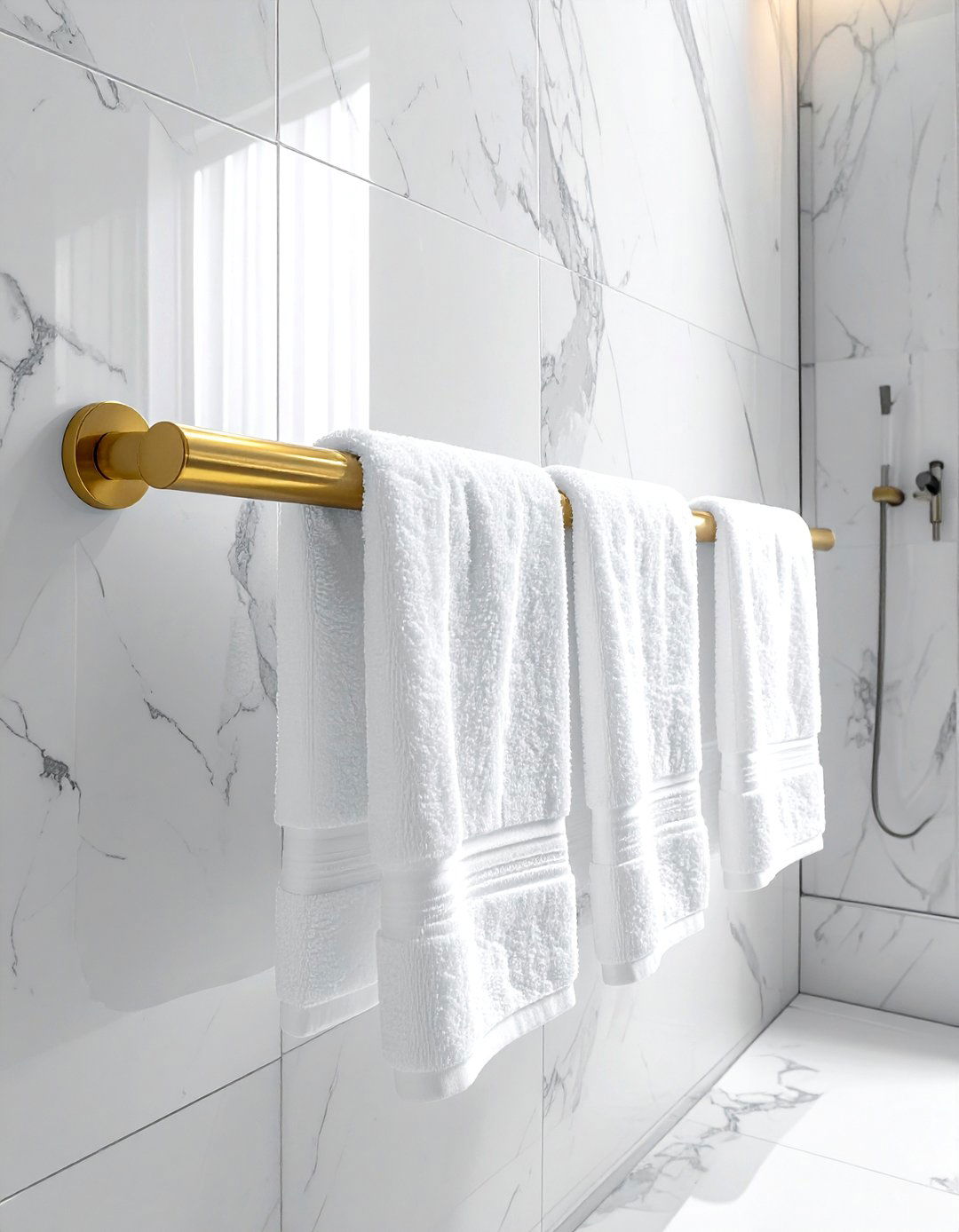 Heated towel rail - 30 calming bathroom ideas