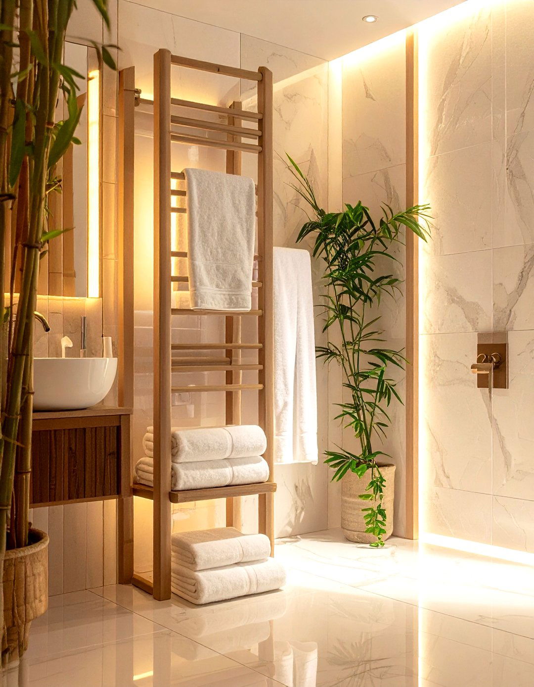 Heated towel rail for bathroom - 30 towel warmer ideas