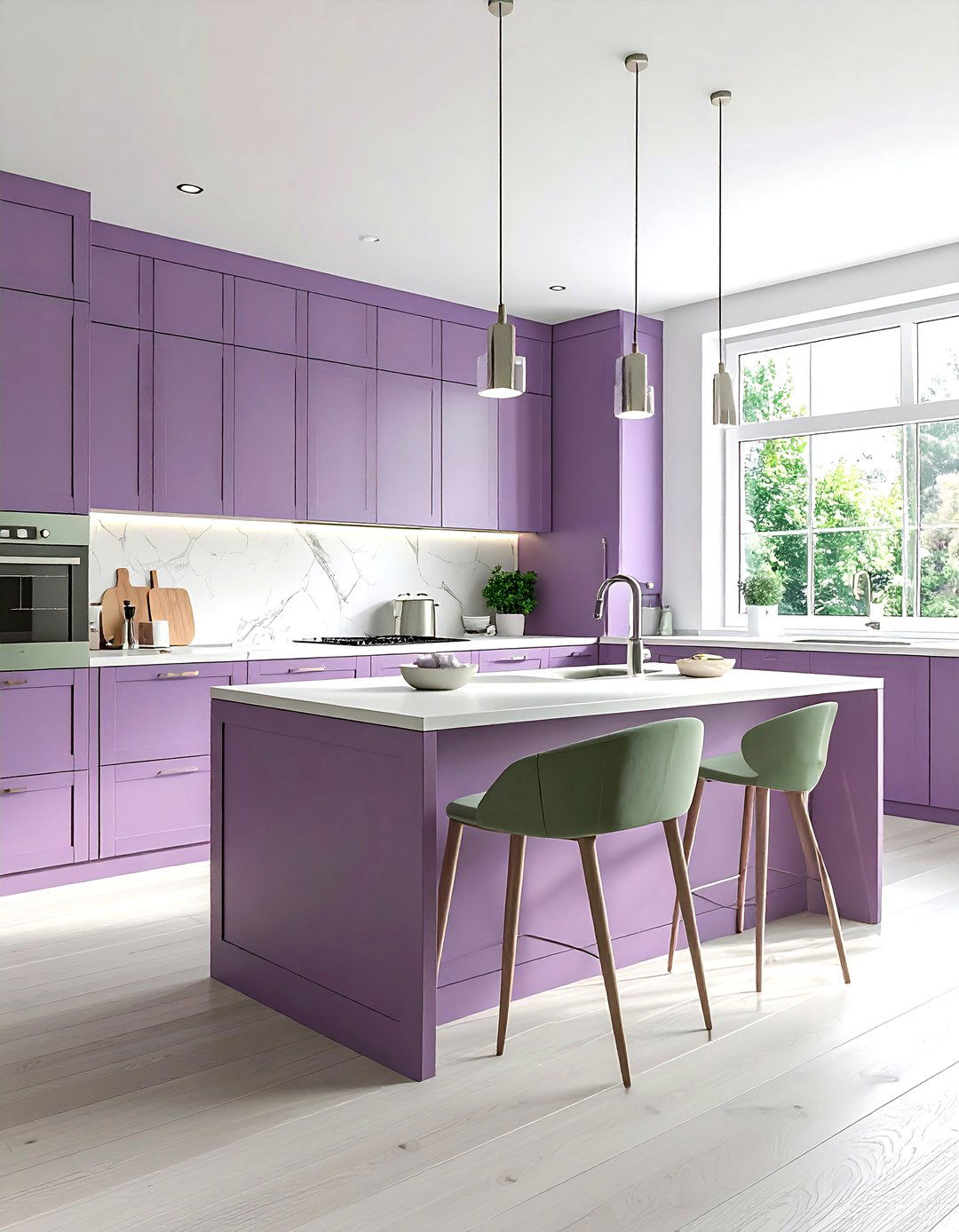 Heather kitchen cabinets - 30 purple kitchen color schemes