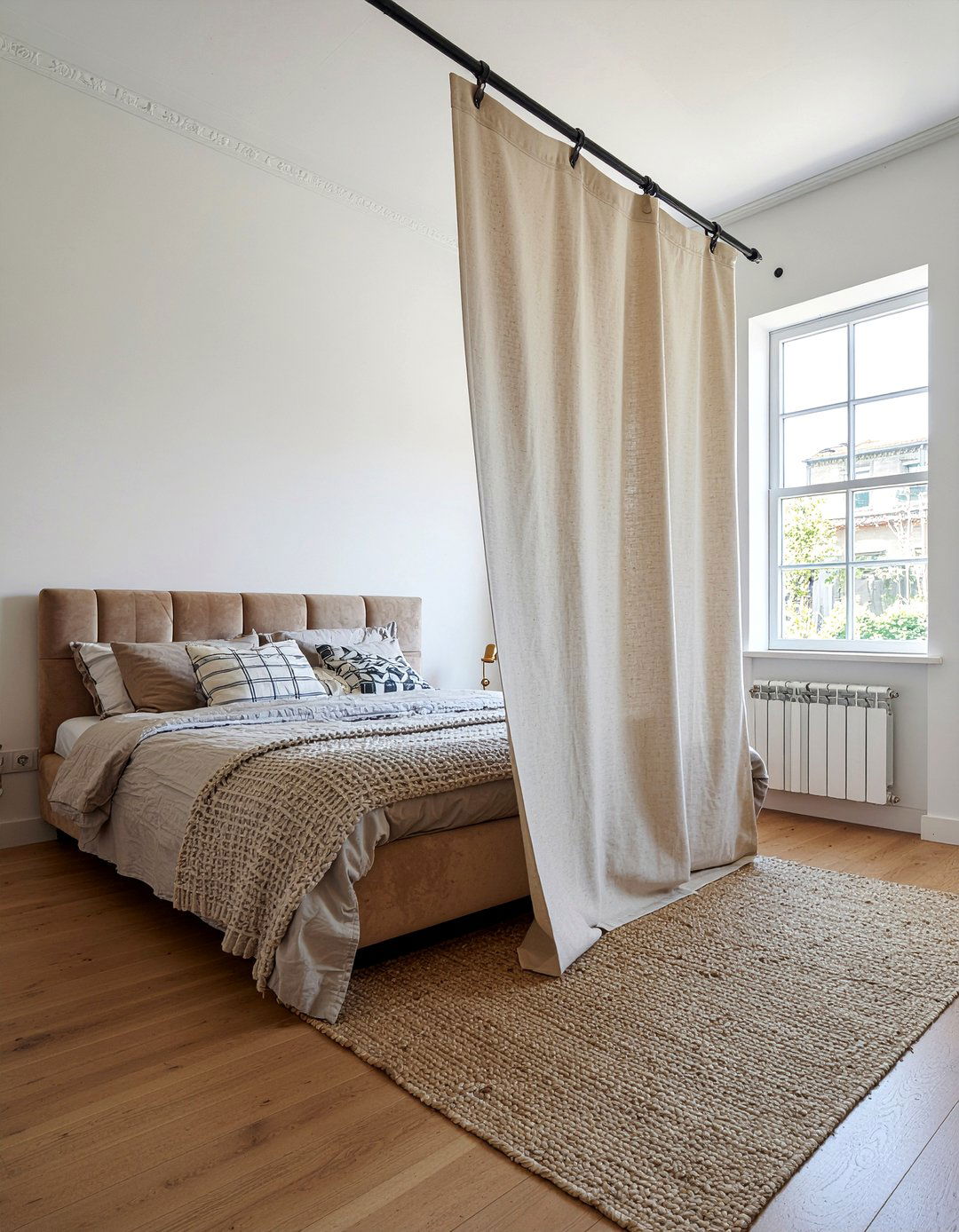 Heavy Canvas Room Partition - 30 bedroom curtain dividers