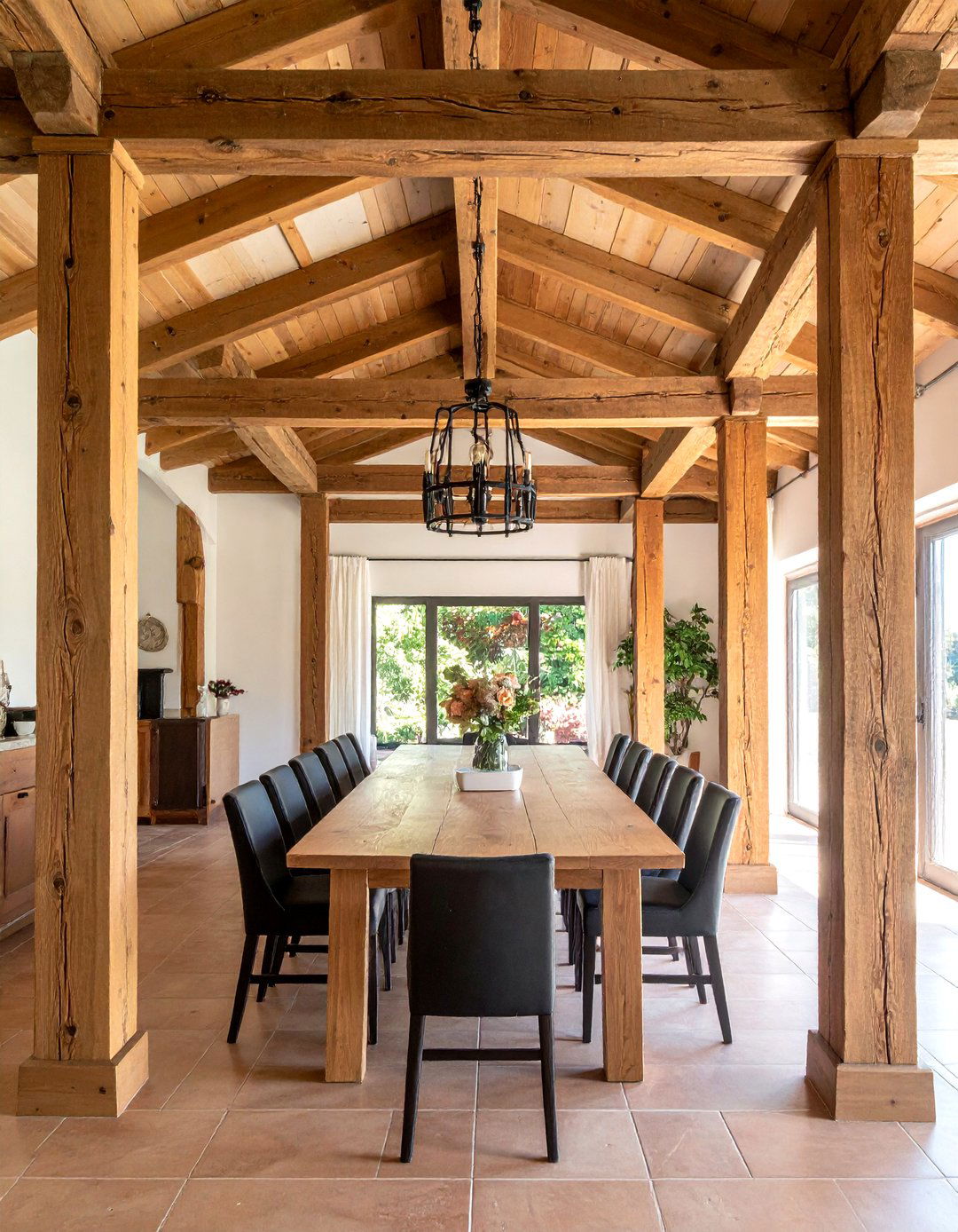 Heavy Timber Framing - 30 Tuscan dining room ideas