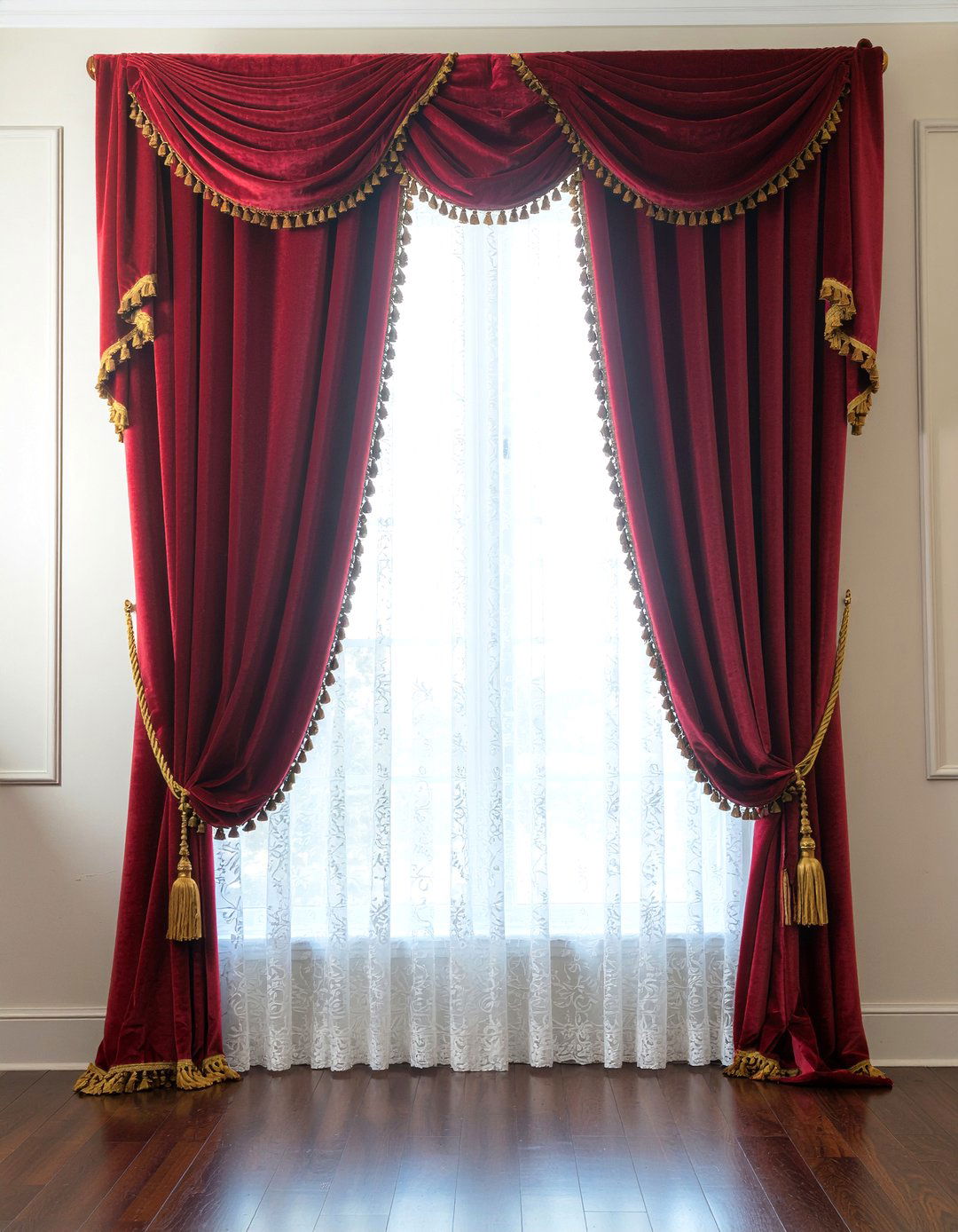 Heavy Velvet Curtains - 30 living room Victorian furniture ideas