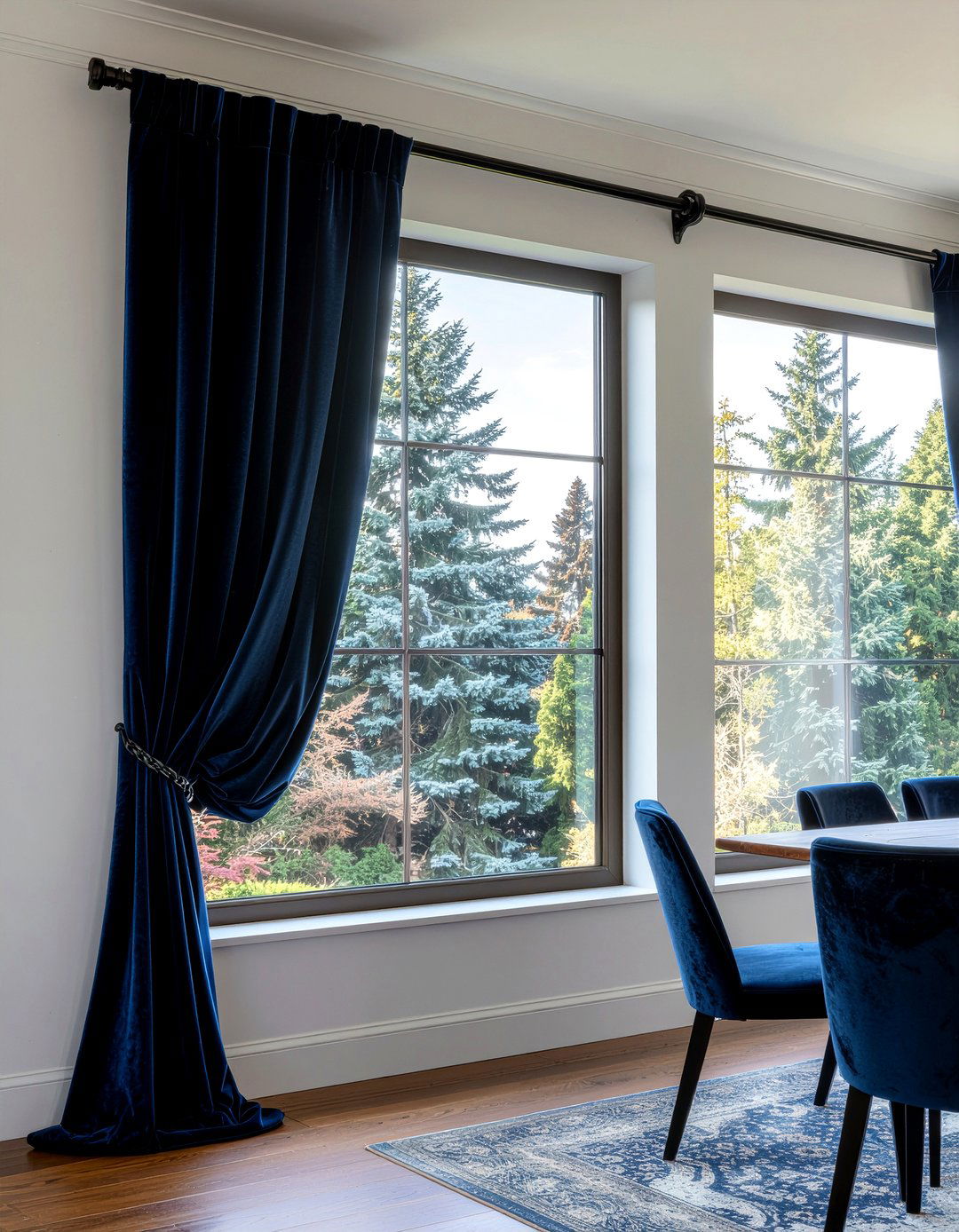 Heavy Velvet Curtains - 30 old world dining room ideas