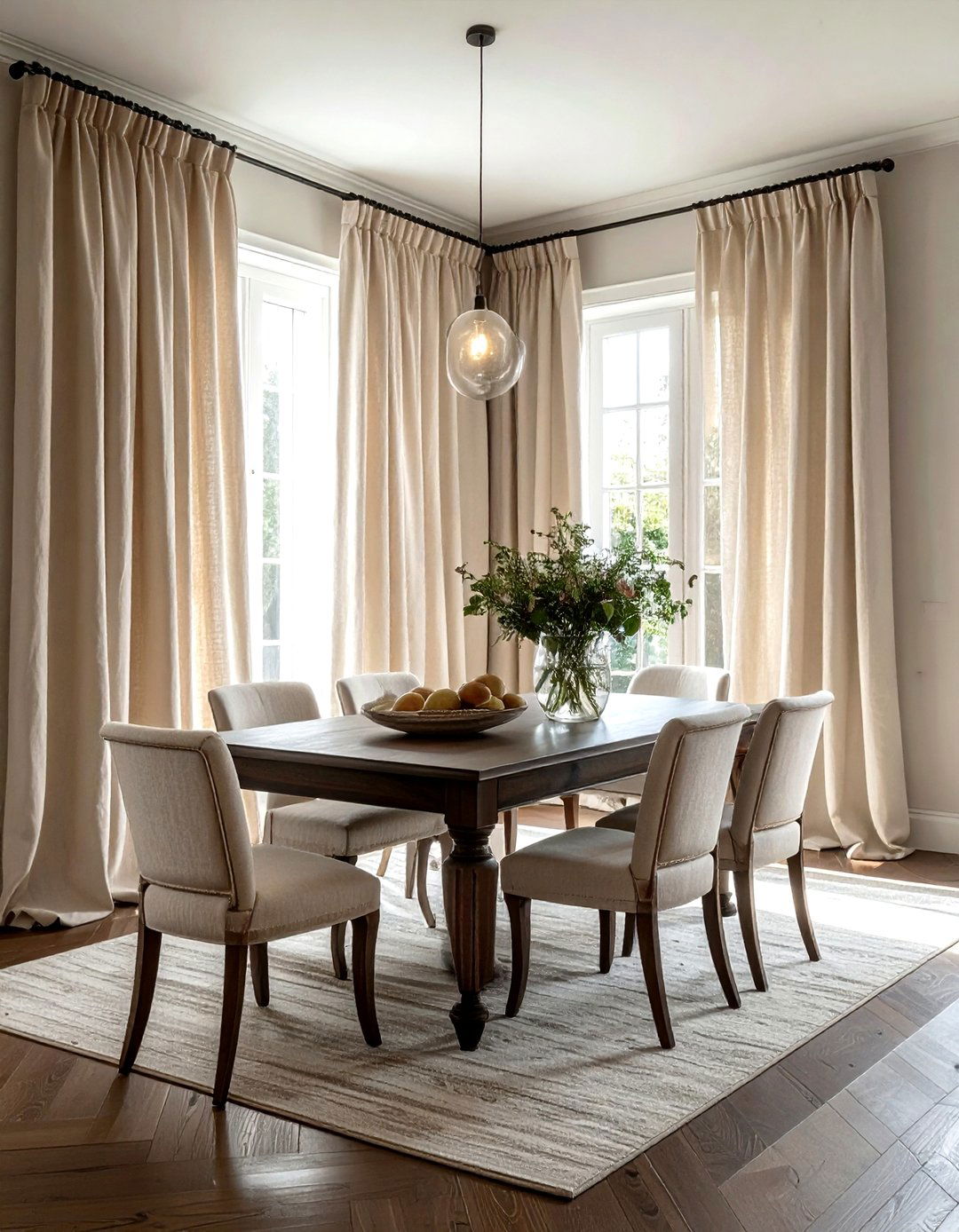 Heavy Weight Linen Curtains Dining Room - 30 linen curtain dining room ideas