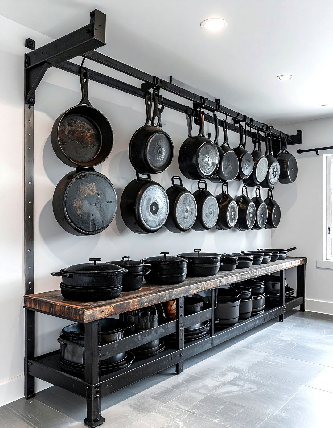 Heavy duty pot rack - 30 kitchen pot rack ideas