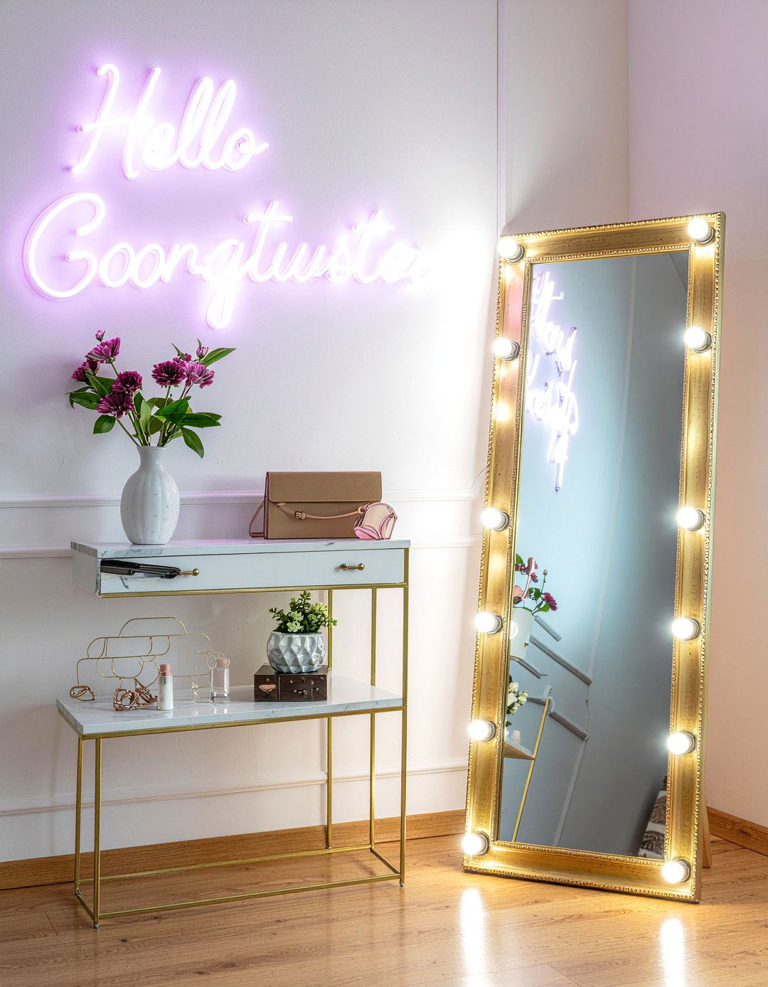 Hello Gorgeous Neon Sign - 30 living room led signs