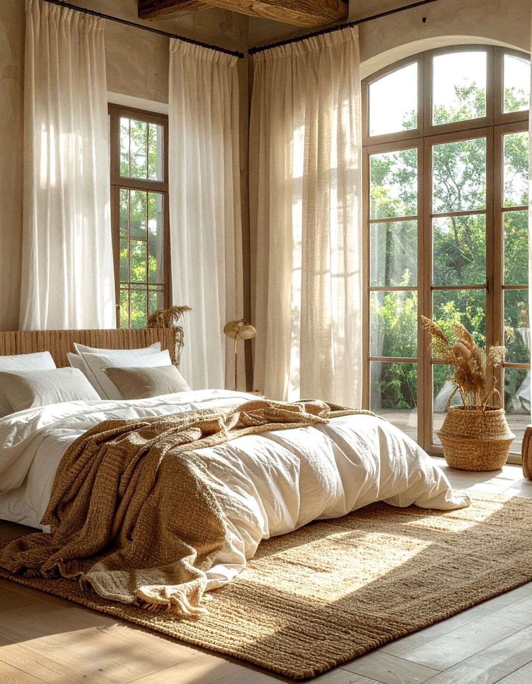 Hemp fabric curtains - 30 natural home decor ideas