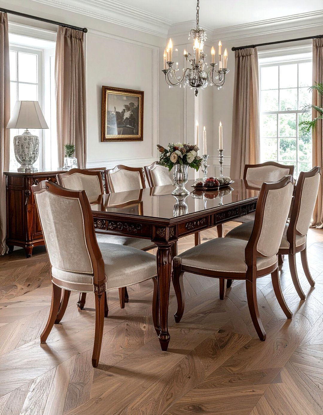 Hepplewhite Dining Sideboard - 30 antique buffet dining room ideas