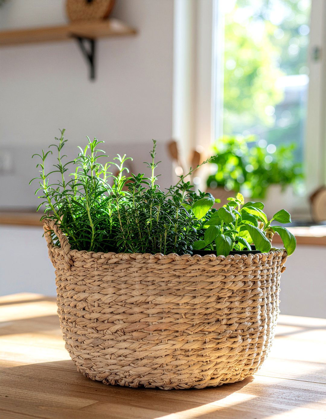 Herb Garden Basket - 30 kitchen herb garden ideas