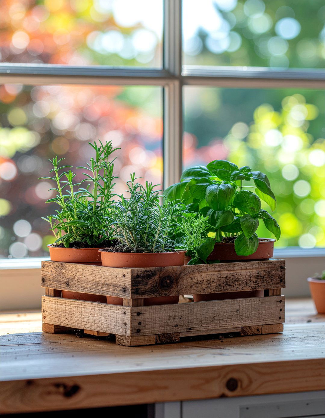 Herb Garden In Wooden Crates - 30 indoor herb garden kitchen ideas