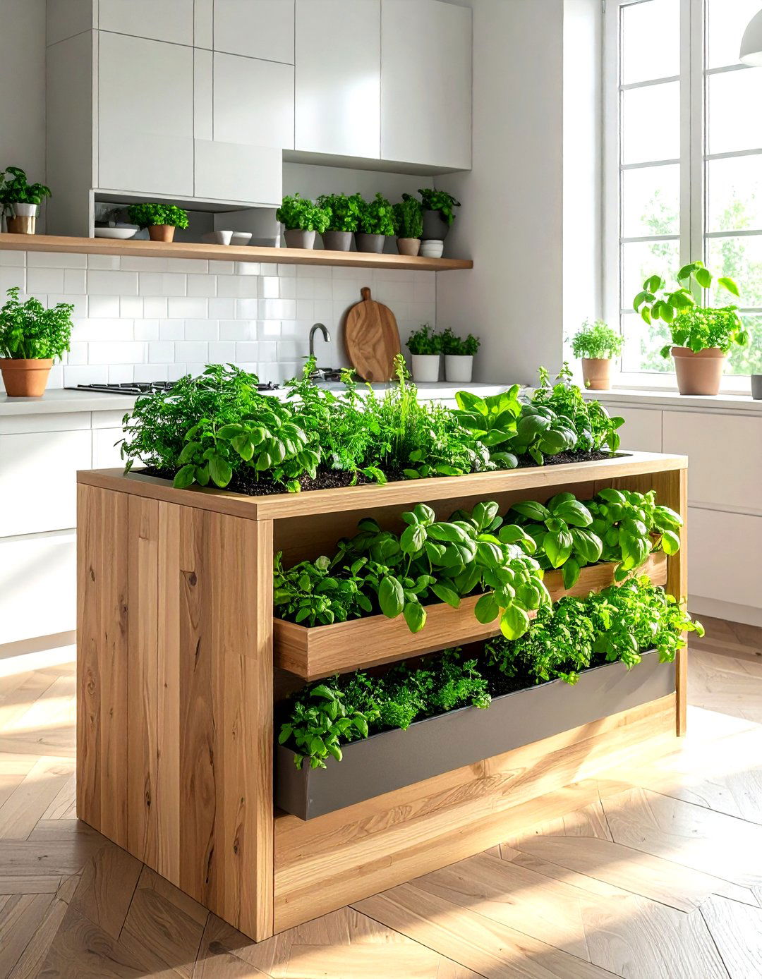 Herb Garden Island - 30 small kitchen island ideas