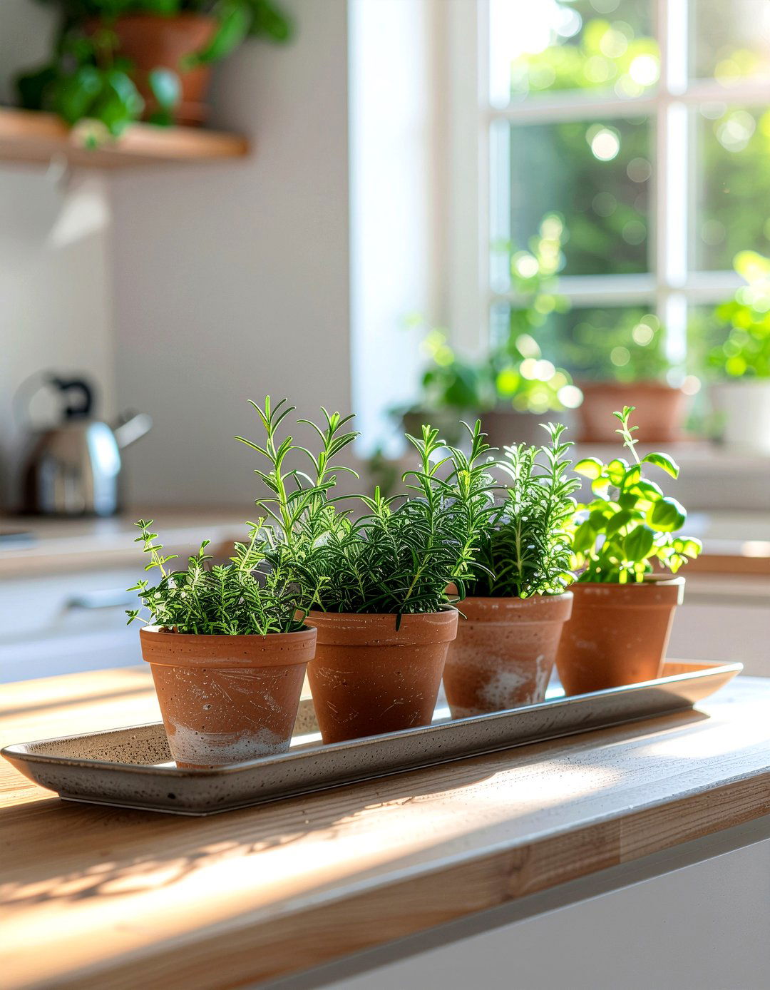 Herb Garden Tray - 30 kitchen tray styling ideas