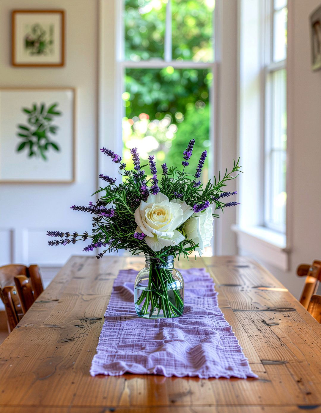 Herb and floral centerpiece - 30 floral centerpiece dining ideas