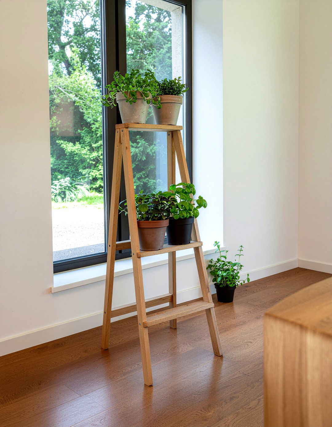 Herb garden ladder for kitchen - 30 kitchen window herb garden ideas