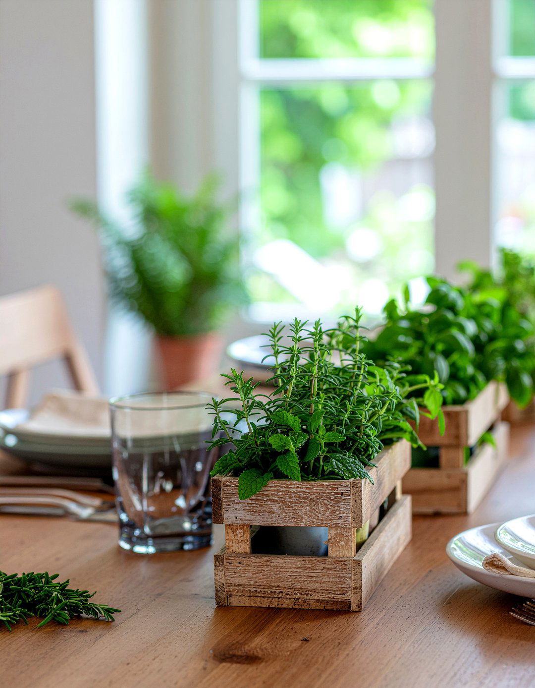 Herb garden passover centerpiece - 30 Passover seder dining room ideas