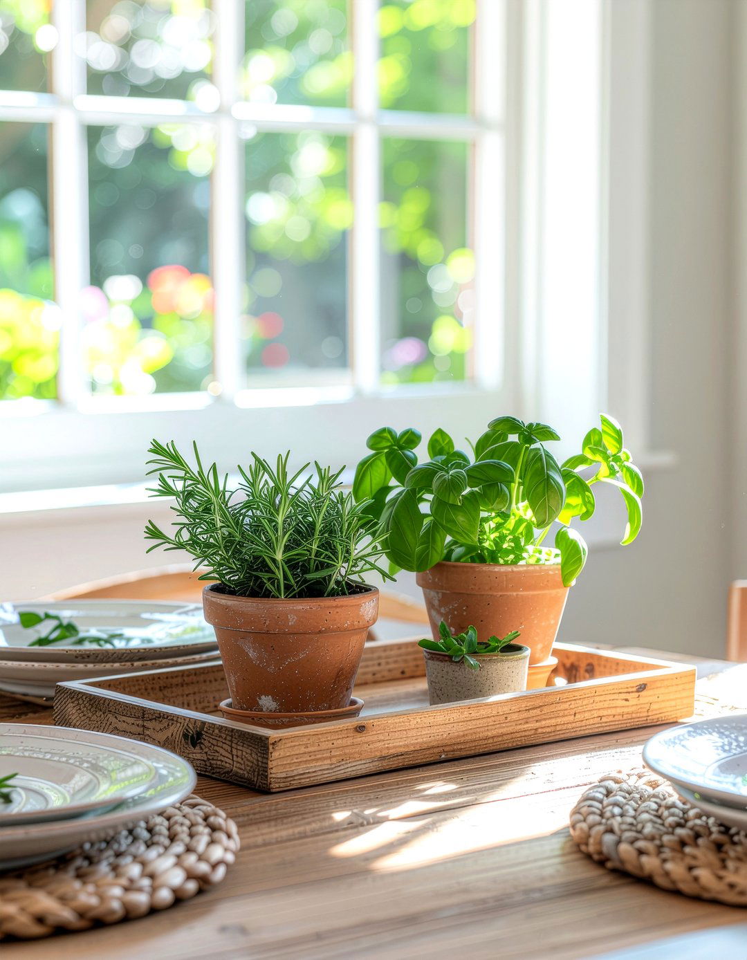 Herb garden pots dining room - 30 dining room potted plant ideas