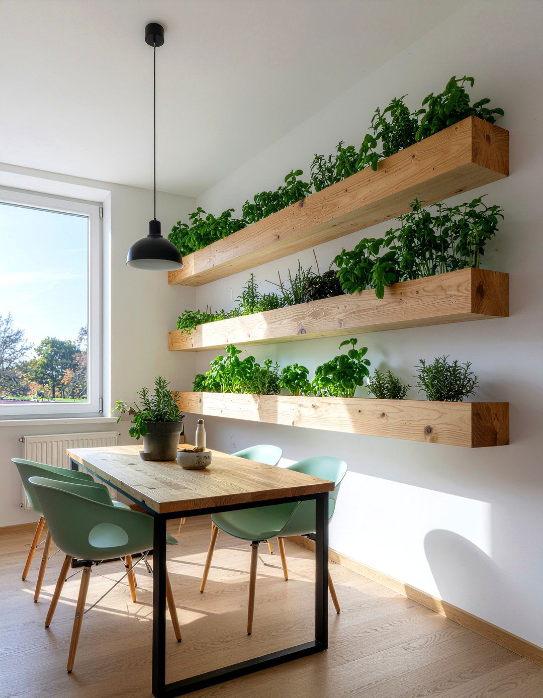 Herb garden wall - 30 meadow dining room ideas