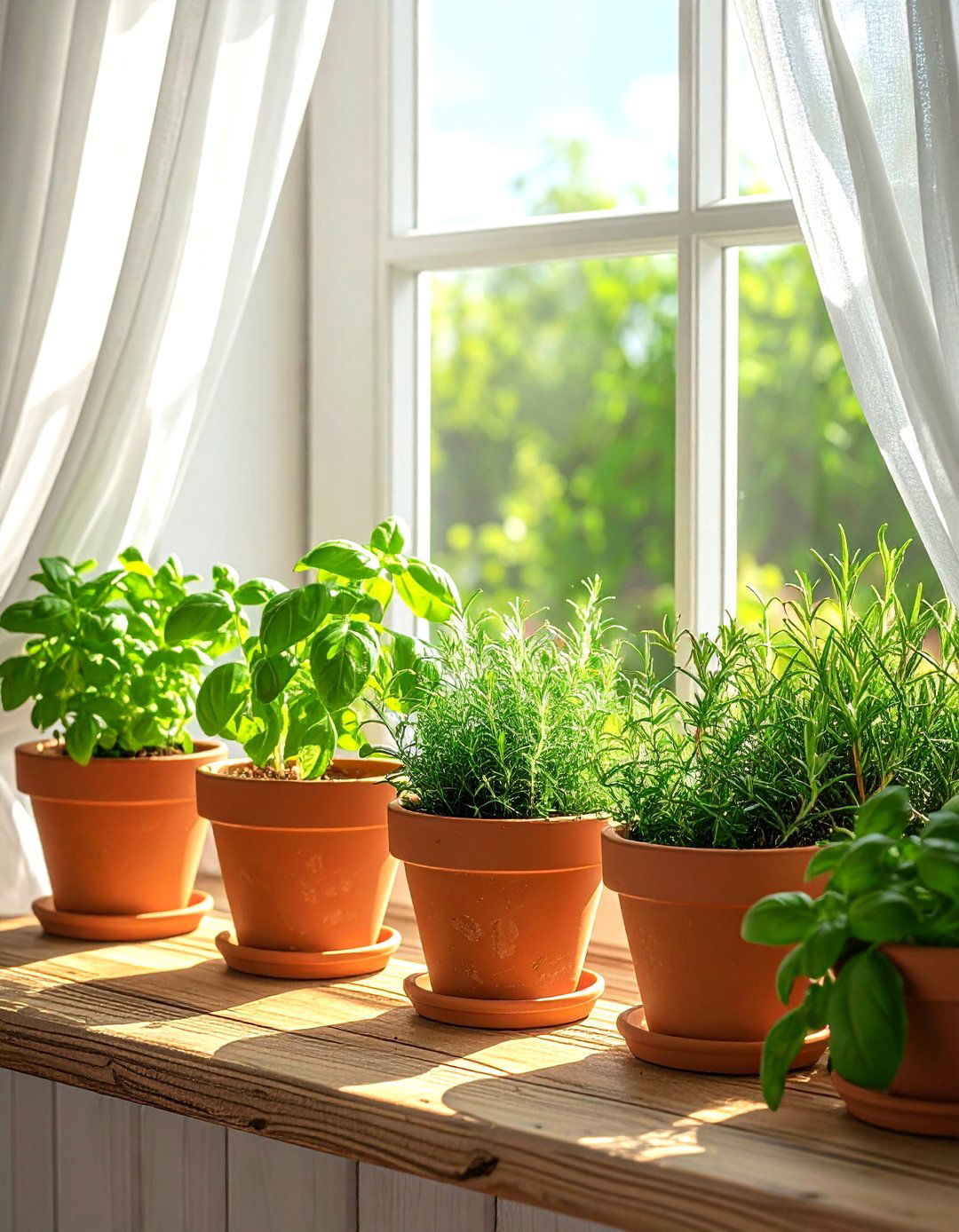 Herb garden window - 30 French cottage kitchen ideas