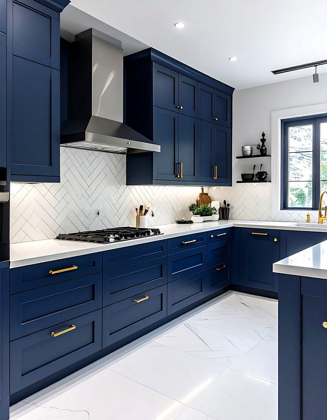 Herringbone Backsplash Tile - 30 clean kitchen ideas