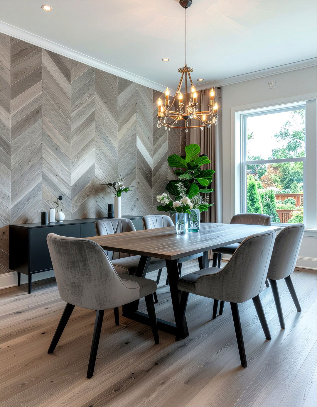 Herringbone Ceiling Wallpaper Dining Room - 30 dining room wallpapered ceiling ideas